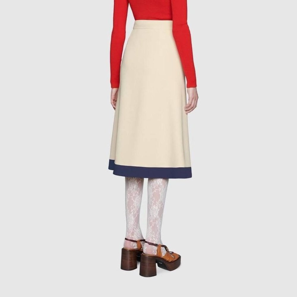 Gucci contrast hem A line skirt size 44